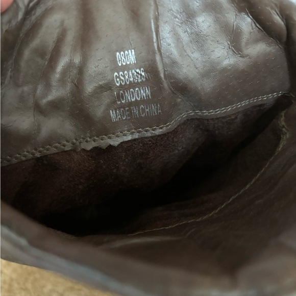 🖤MIA STRAPPY BUCKLE STUDDED GRAY FAUX LEATHER HEELED CALF HIGH BOOTS SIZE 8🖤 - Picture 8 of 12